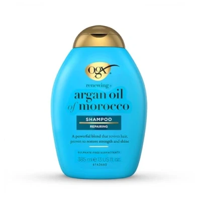 Image de OGX Shampooing régénérant, huile d&#039;argan marocaine, pour cheveux secs et abîmés 385 ml (l&#039;emballage peut varier)