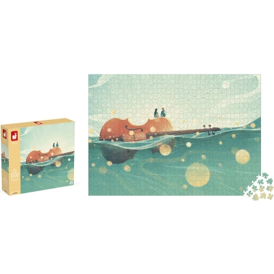 Afbeelding van Janod DE Reizende Viool Puzzel voor kinderen, Maat: One Size, Multicoloured