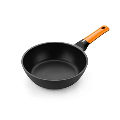 Afbeelding van BRA Efficient Orange Hondapan, 20 cm, gegoten aluminium met anti aanbaklaag Platinum Plus, geschikt voor alle warmtebronnen, inclusief inductie, PFOA vrij
