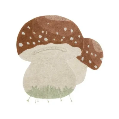 Afbeelding van Lorena Canals Wasbaar katoen vloerkleed Boletus Ø120cm