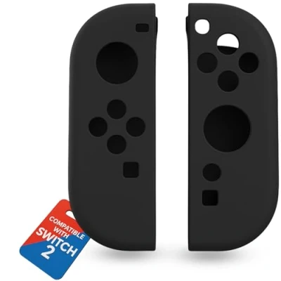 Afbeelding van MatoSan® Joy Con 2 stuks siliconen beschermhoezen voor Switch JoyCon controller accessoires (zwart)