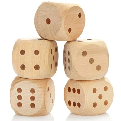 Afbeelding van com four® 5 stuks XL houten kubus x cm grote om te spelen, speelkubus voor buiten (XL kubus)