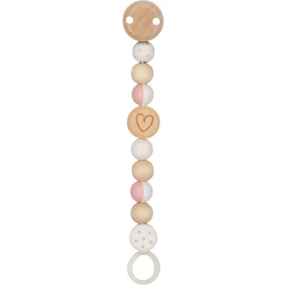 Afbeelding van Goki Soother chain heart L= 21 cm