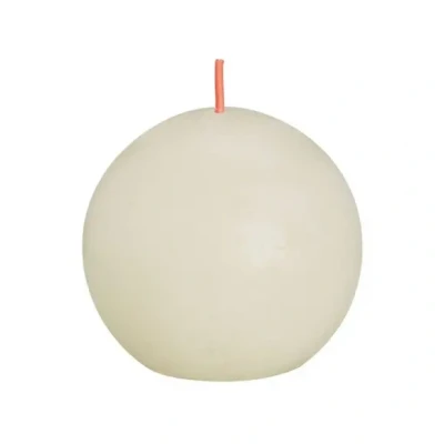 Afbeelding van Rustiek Shine bolkaars diameter76mm Soft Pearl Bolsius