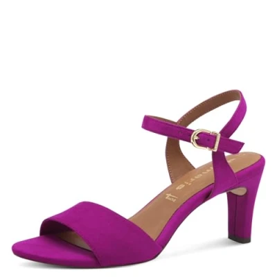 Afbeelding van Tamaris Dames 1 28028 42 Damessandalen met hak, Donker roze, 41 EU