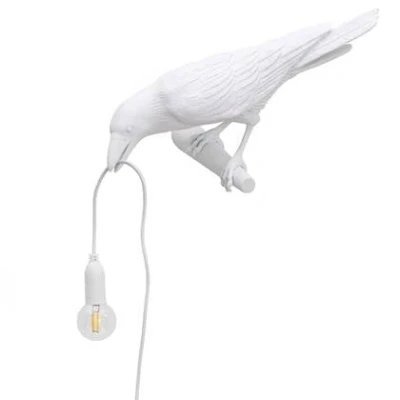 Afbeelding van Seletti Bird Looking wandlamp links buiten wit