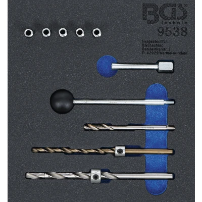 Afbeelding van BGS Schroefdraad reparatieset voor injectorschroeven 10 delig