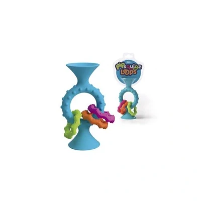 Image de Fat Brain Toys hochet Squigs Loops 13 cm bleu