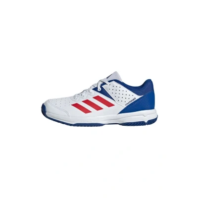 Afbeelding van adidas Performance Court Stabil Volleybalschoenen voor kinderen, Maat: 38, Cloud white pure ruby royal blue Kunststof/ textiel