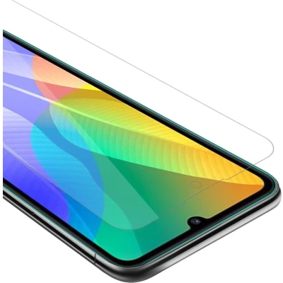 Afbeelding van Cadorabo Screenprotector geschikt voor Huawei Y6P Pantser film Beschermende in KRISTALHELDER Geharde (Tempered) display beschermglas 9H hardheid met 3D Touch