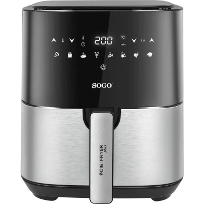 Afbeelding van SOGO Human Technology FRE SS 10830 Airfryer 5 l 1450 W RVS, Zwart