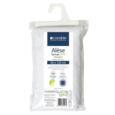 Image de Candide alèse éponge viscose de bambou 60 x 120 cm blanc