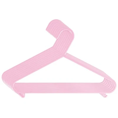 Afbeelding van Bieco Kleerhanger voor kinderen, 8 stuks, oudroze, lengte ca. 30 cm, babykleerhanger kunststof, babykleerhangers, baby, jongens,