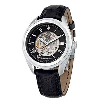 Afbeelding van Maserati Analog Automatik Horloge, Heren, Maat: One Size, Silber