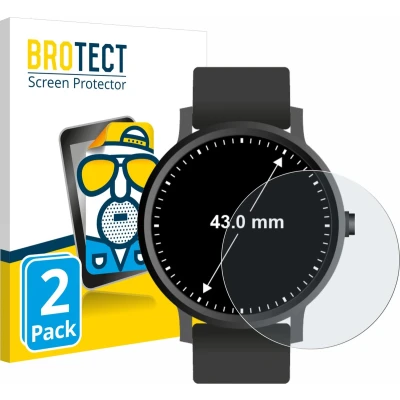 Afbeelding van BROTECT Screenprotector voor Horloges (Rond, ø: 43 mm) Folie Beschermfolie matte (2 Stuks)