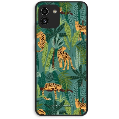 Afbeelding van Case Company® hoesje geschikt voor Samsung Galaxy A03 Luipaard 2 Soft Cover Telefoonhoesje Bescherming aan alle Kanten en Schermrand