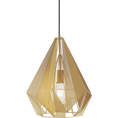 Afbeelding van QAZQA carcass Industriele Hanglamp 1 lichts Ø 35 cm Goud Industrieel Woonkamer Slaapkamer Keuken