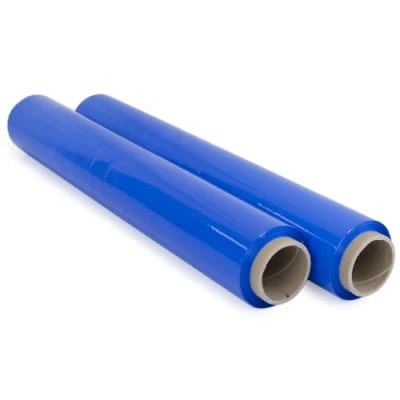 Afbeelding van OFITURIA Verpakkingsfolie, uittrekbaar, 50 cm breed en rekbaar tot 300 meter lengte, handmatige elastische folierol voor industriële verpakking (blauw, 2)