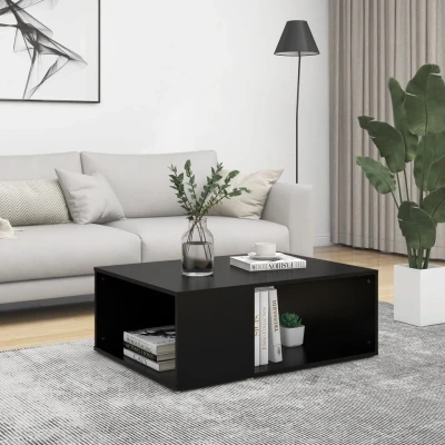 Afbeelding van Salontafel 90x67x33 cm spaanplaat zwart