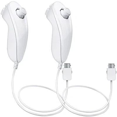 Afbeelding van Mribo 2 x vervangende controller voor Wii Nunchuk Nintendo en U