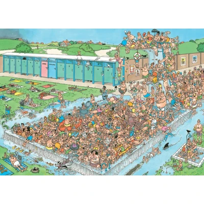 Afbeelding van Jan Van Haasteren Puzzel Bomvol Bad 2000 Stukjes