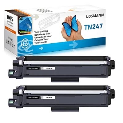 Afbeelding van LOSMANN 2x zwarte Toner compatibel voor Brother TN 247 243 MFC L3770CDW L3750CDW HL L3230CDW L3210CW L3710CW DCP L3550CDW L3730CDN L3510CDW L3270CDW L3517CDW