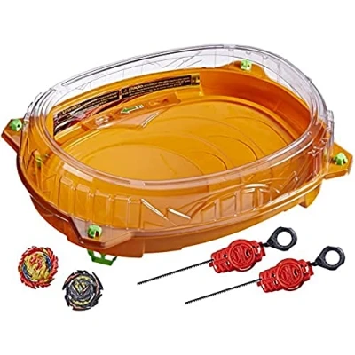 Afbeelding van Beyblade Burst QuadDrive Cosmic Vector, Beystadium Arena, 2 tol en launcher, vanaf 8 jaar, meerkleurig
