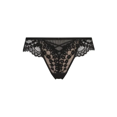 Afbeelding van Hunkemöller Dames Lingerie String Daisy Zwart maat S