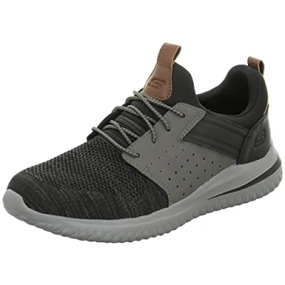 Afbeelding van Skechers DELSON3.0CICADA Sneakers laag, Heren, Maat: 45, Grau schwarz Textiel/ synthetisch