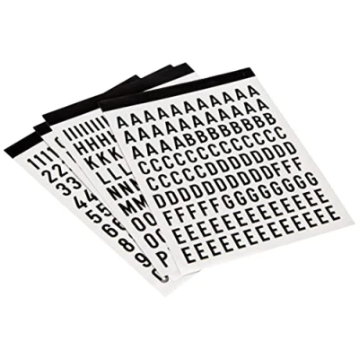 Afbeelding van Apli Stickers voor letters, cijfers, 15 mm, zwart