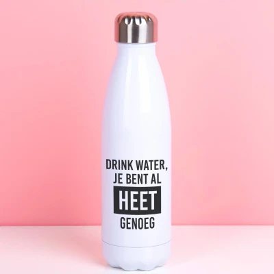 Afbeelding van Thermosfles Heet Genoeg Wit