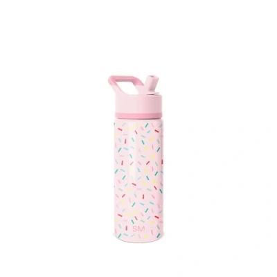 Afbeelding van Simple Modern Kinderwaterfles met rietjesdeksel, herbruikbare geïsoleerde roestvrijstalen beker voor peuters en meisjes, Summit Collection, 532,3 ml, confetti