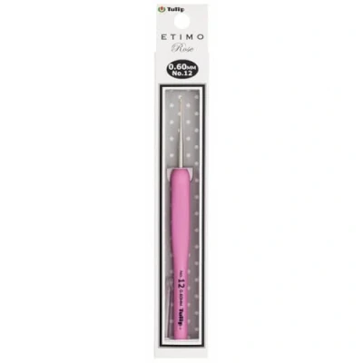 Afbeelding van Tulp Etimo Rose haaknaalden staal softgrip 0,60mm Per Stuk