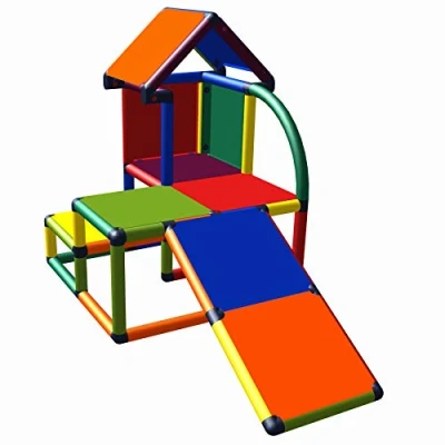 Afbeelding van Move and stic Mila Speelhuisje, met glijbaan, voor kinderkamer, speelkamer of tuin, veelkleurig