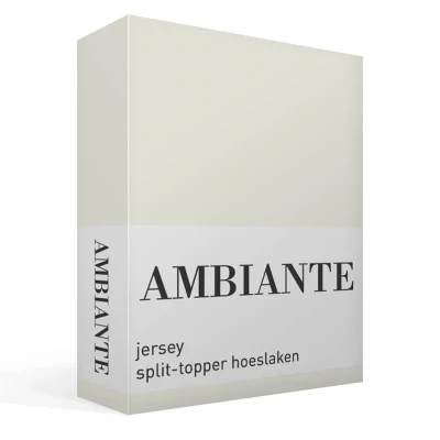 Afbeelding van Hoeslaken 2 Persoons 140x200 Ambiante Jersey Off White