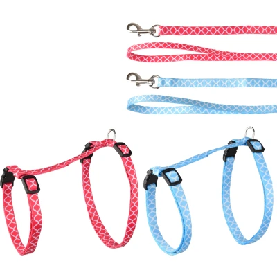 Afbeelding van Flamingo Kattenharnas + Lijn Grote Kat Amsi Kattentuigje Assorti 25 40cm 10mm