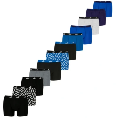 Afbeelding van Puma Boxershorts Promo 12 pack Zwart / Blauw Maat L