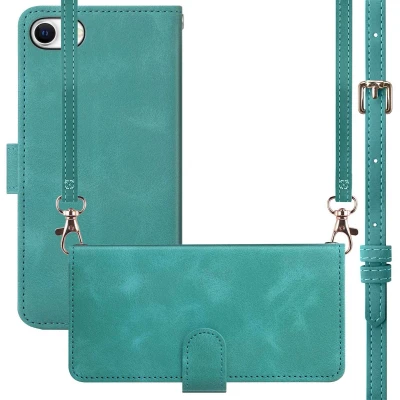 Afbeelding van iMoshion Hoesje Geschikt voor iPhone 7 / 8 SE (2020) (2022) met Pasjeshouder Bookcase koord Turquoise