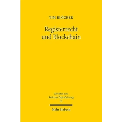 Afbeelding van Schriften zum Recht der Digitalisierung Registerrecht und Blockchain