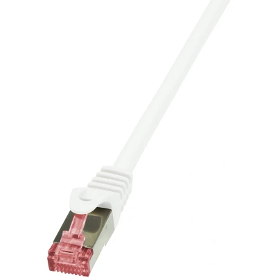 Afbeelding van LogiLink CQ2141S RJ45 Netwerkkabel, patchkabel CAT 6 S/FTP 50.00 m Wit Vlambestendig, Snagless 1 stuk(s)
