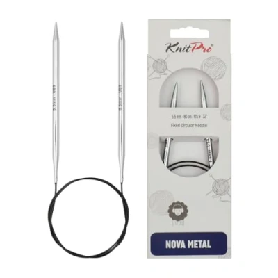 Afbeelding van KnitPro Nova Metal rondbreinaalden 150cm 5.50mm.