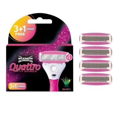 Image de Wilkinson Sword Quattro for Women Lot de 4 lames rasoir pour femme