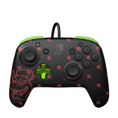 Afbeelding van PDP Gaming Rematch Bedrade Controller Bowser Glow in the Dark USB Nintendo Switch