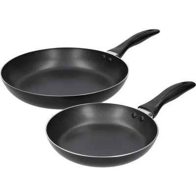 Afbeelding van Kitchencraft Koekenpannen 20/28 Cm Aluminium Zwart 2 Stuks