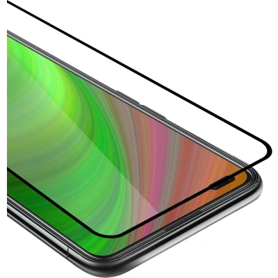 Afbeelding van Cadorabo Screenprotector geschikt voor Oppo Reno4 Volledig scherm pantserfolie Beschermfolie in TRANSPARANT met ZWART Gehard (Tempered) display beschermglas 9H hardheid 3D Touch