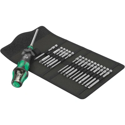 Afbeelding van Wera Kompakt Turbo Imperial 1 05057483001 Bitset 19 delig 1/4 (6.3 mm) Incl. bithouder en schroevendraaier, momentadapter, Snelle wisselhouder,