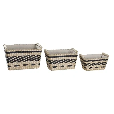 Afbeelding van Basket spelset DKD Home Decor Polyester Koloniaal Vezel (38 x 26 24 cm)