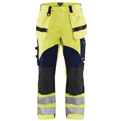 Image de Pantalon multinormes inhérent jaune fluorescent/marine