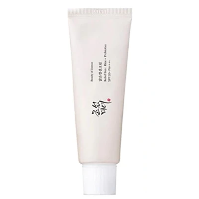 Afbeelding van Beauty of Joseon Rice Probiotics Zonnecrème SPF 50+ met reisextracten.