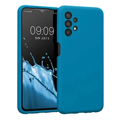 Afbeelding van kwmobile telefoonhoesje geschikt voor Samsung Galaxy A13 4G TPU backcover met siliconen coating Smartphone case in Caribisch blauw